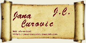 Jana Čurović vizit kartica